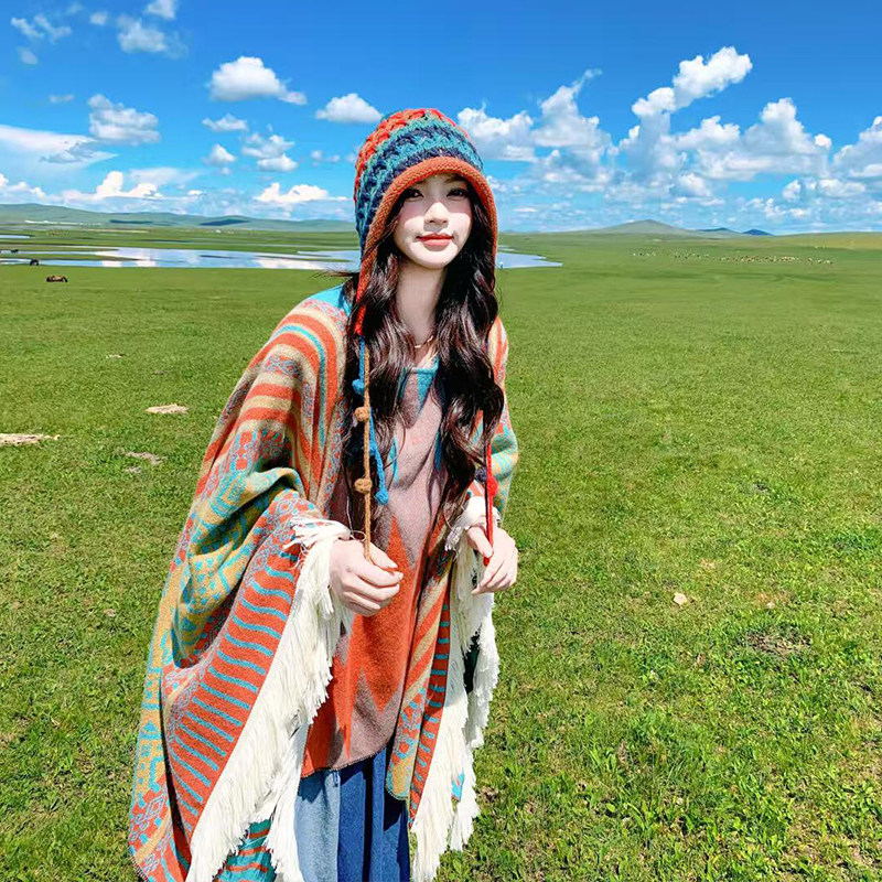 民族风披肩外搭女2025新款夏季空调房披风川西新疆旅游外搭斗篷,服饰配件/皮带/帽子/围巾,围巾/丝巾/披肩,淘宝优惠券,粉丝福利购,淘宝优惠卷