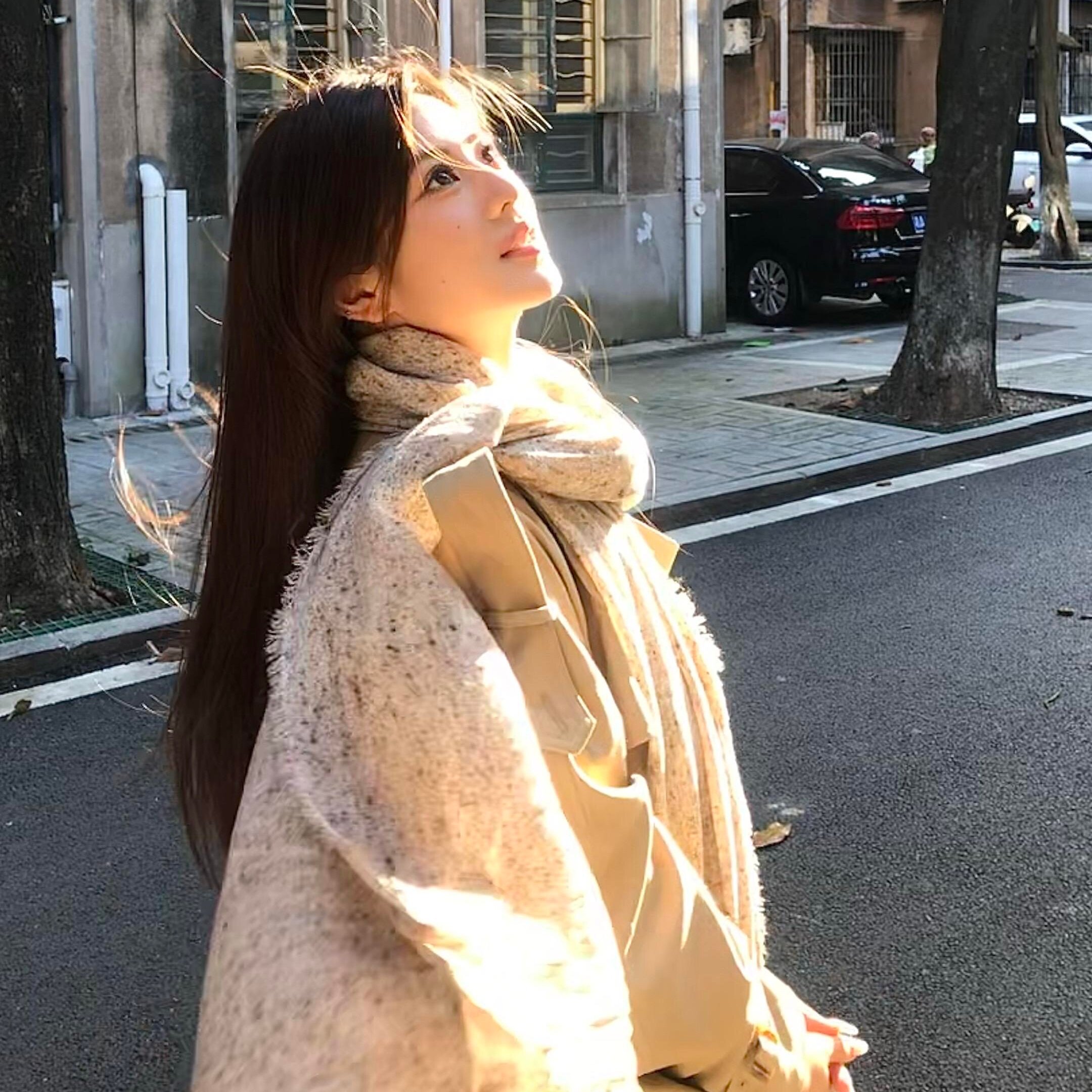 复古文艺风围巾披肩女外搭秋冬