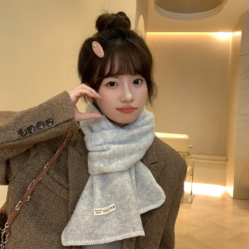 灰色围巾女2025新款秋冬季
