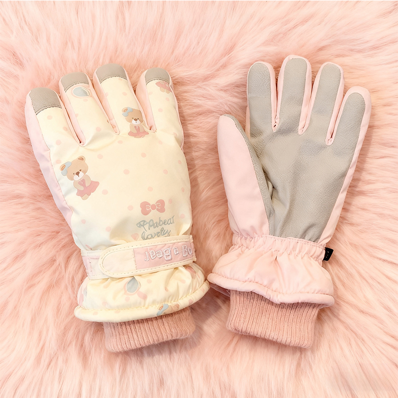 可触屏~滑雪骑行手套女冬季