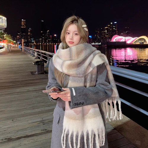 美拉德高级氛围感围巾女冬季韩系