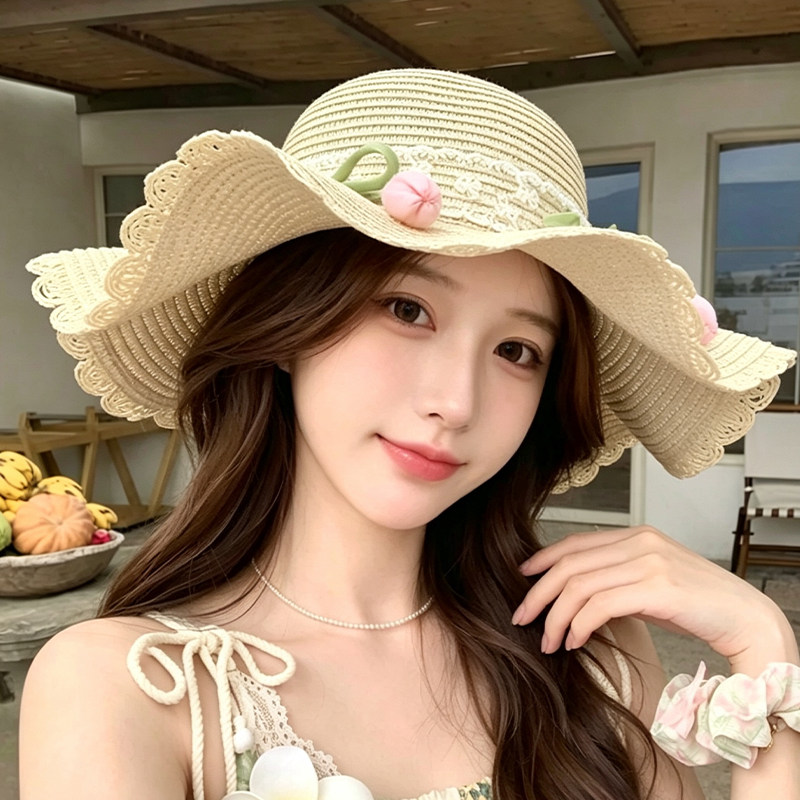 海边氛围感郁金香蕾丝花边