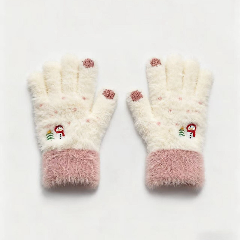 圣诞雪人手套软萌保暖触屏超方便