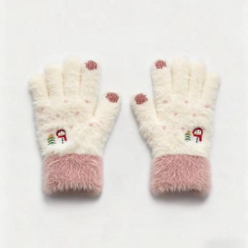 圣诞雪人手套软萌保暖触屏超方便