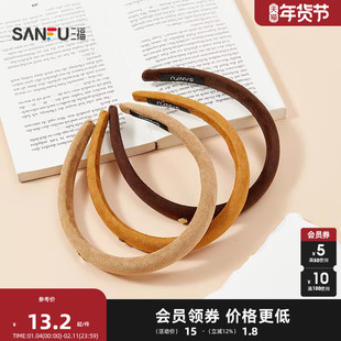 三福琥珀填充头箍单个 复古文艺淑女高颅顶发饰配饰发箍849970