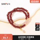 三福手作朱砂双层手链单条 休闲首饰配饰手串850902 复古时尚