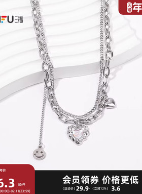 三福街潮双链无性别短项链单条 时尚个性首饰配饰链条843967