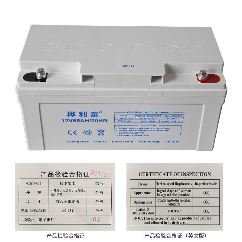 供应12V65ah蓄电池太阳能广告垃圾箱蓄电池离网系统蓄电池