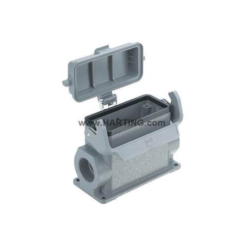 HARTING连接器09300160255高底座HAN-16B-ASG1-LB-K-21带盖