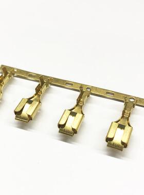 DJ621-B6.3250端子6.3四方插簧插片铜色2500/卷