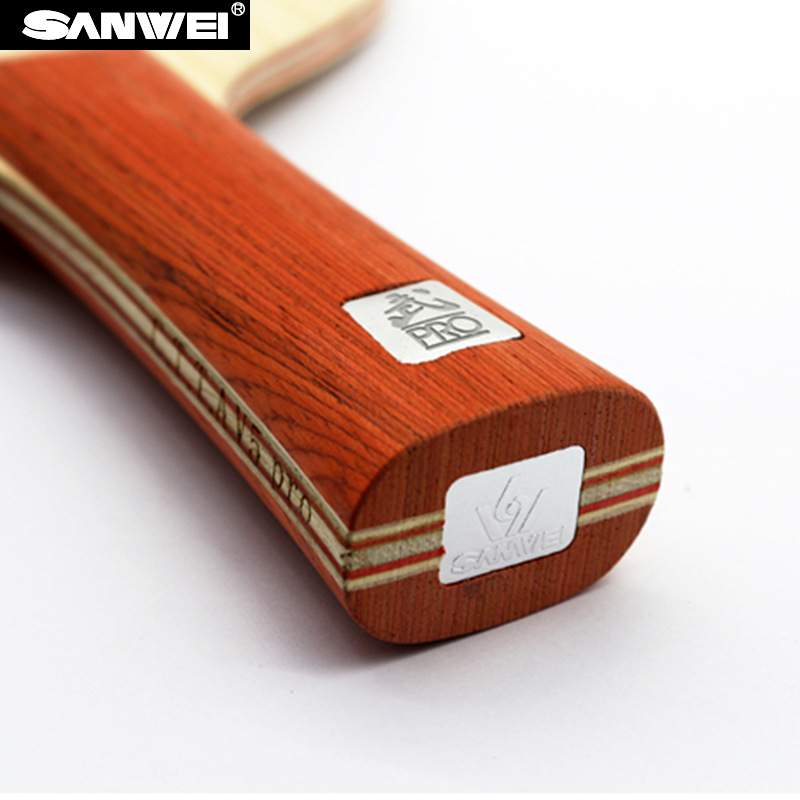 SANWEI三维V5PRO威武底板弧圈快攻7层纯木横拍CL结构专业乒乓底板