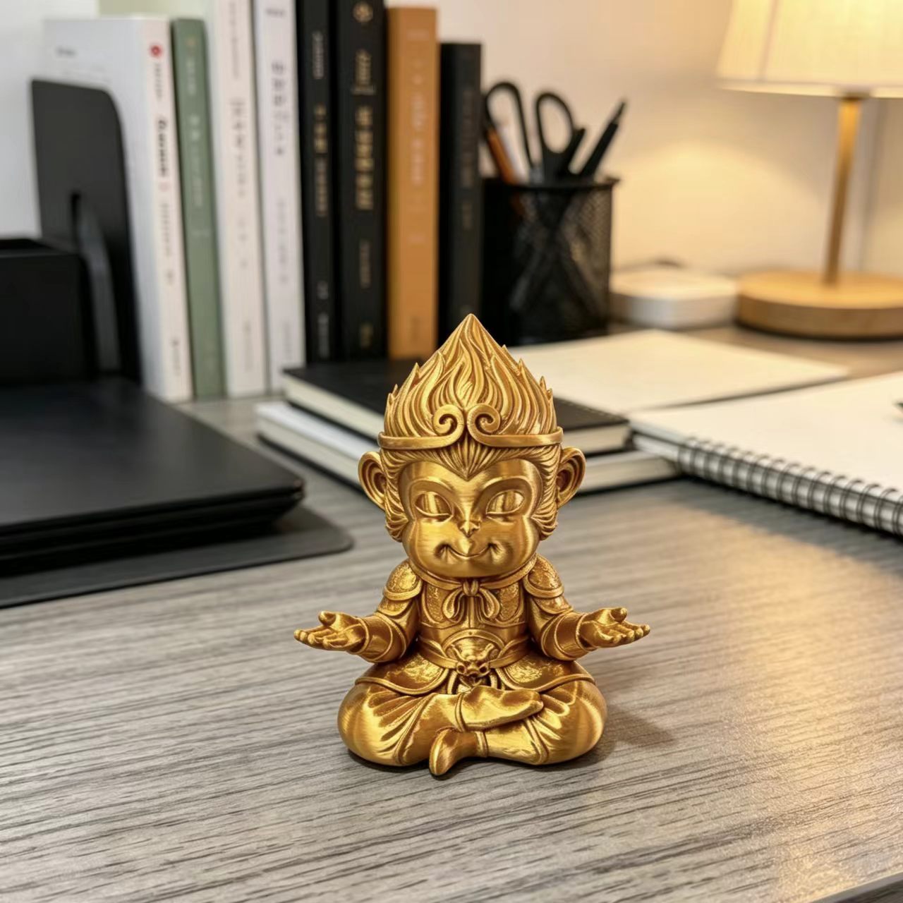 3D打印小悟空可爱毛笔搁摆件图片