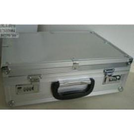 精工优质 百仕利KD-3D白色条纹铝合金工具箱 40X29X14CM铁皮包角