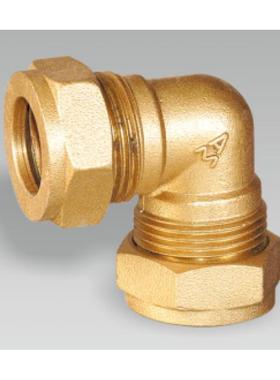 埃美柯 LK-626 铜管件 90度黄铜卡套弯头 DN15 22 28 35