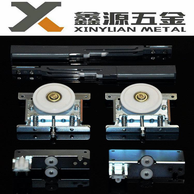无声带阻尼趟门轮木门移门轮移门缓冲器滑轮轨道 衣柜定制推拉门