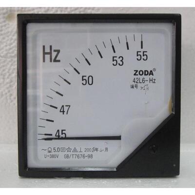 浙江中达42L6-HZ 380V 45~55 交流频率表 机械式赫兹表 指针表