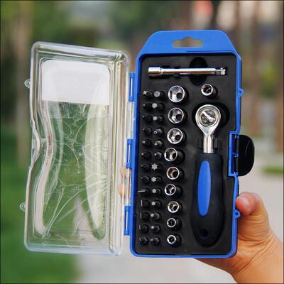 38件螺丝批 组套套筒套头旋具头快速扳手螺丝套装工具 家用工具