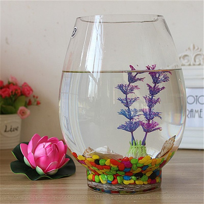 热销客厅大号玻璃花瓶透明绿萝水培花盆富贵竹水养植物器皿花鱼共