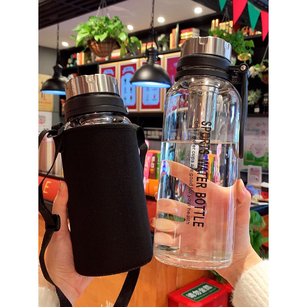 超大玻璃大容量水杯1000ml耐高温2升耐热防爆耐高温茶水瓶