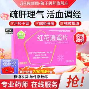 5盒红花逍遥24片丸逍遥月经不调黄褐斑乳房胀痛活血调经疏肝理气