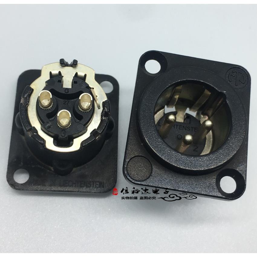 NEUTRIK纽崔克瑞士原装 NC3MD-LX-BAG 3芯XLR平衡卡侬公座插座