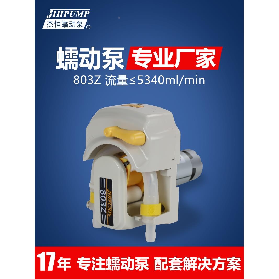 杰恒803Z软管蠕动泵大流量实验室计量泵饮料灌装机直流24V抽水泵