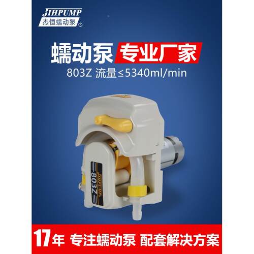 杰恒803Z软管蠕动泵大流量实验室计量泵饮料灌装机直流24V抽水泵