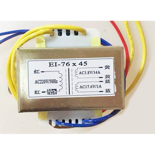 WB-3100AI型微波治疗仪电源变压器 EI-76X45 220V/3.8V14A 17.6V