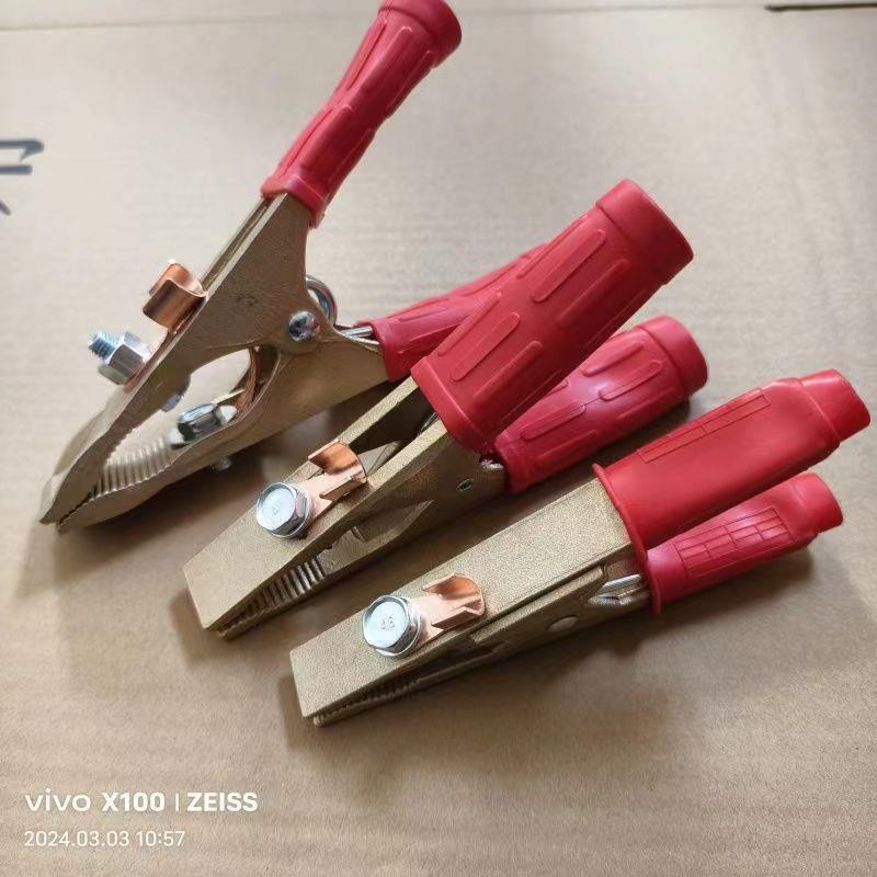 全铜接地夹A字型地线夹电焊机搭铁线夹子电焊钳氩弧焊机焊把线夹