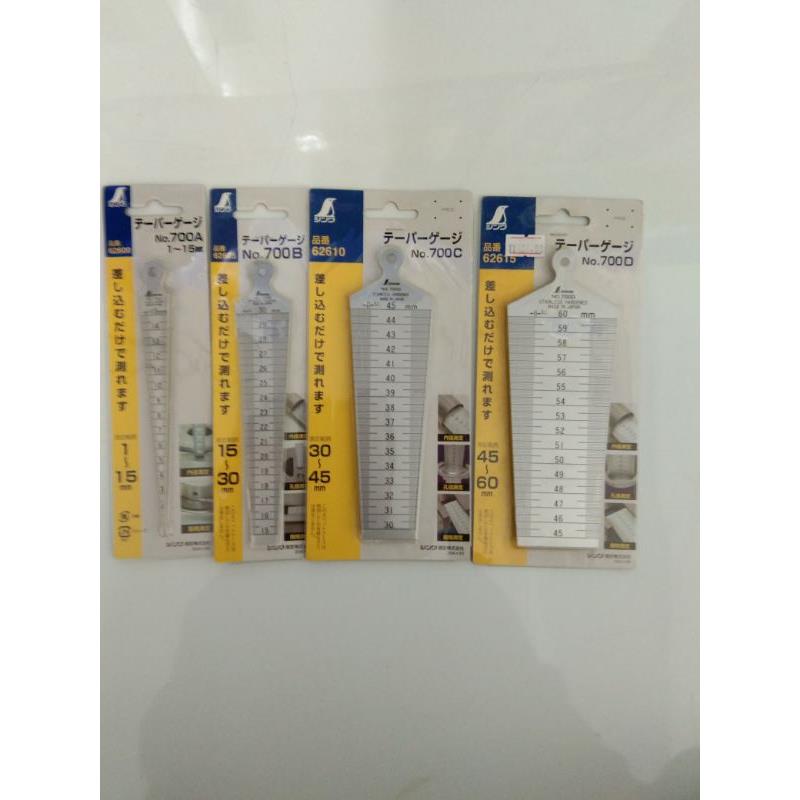 日本企鹅亲和SHINWA间隙尺楔形塞尺不锈钢孔尺锥形尺62600 700a