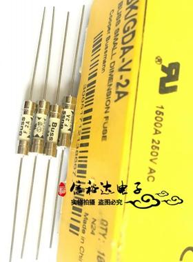BUSSMANN美国进口 轴向引线保险丝2A 250V  5mmx20mm BK/GDA-V-2A