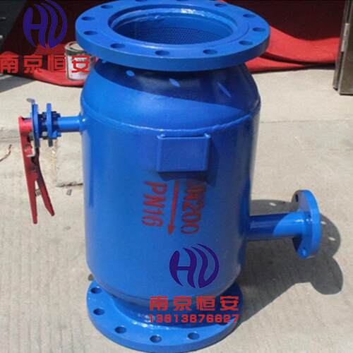 自动反冲洗过滤器 碳钢法兰清洗过滤器 直通式过滤器DN200 8寸