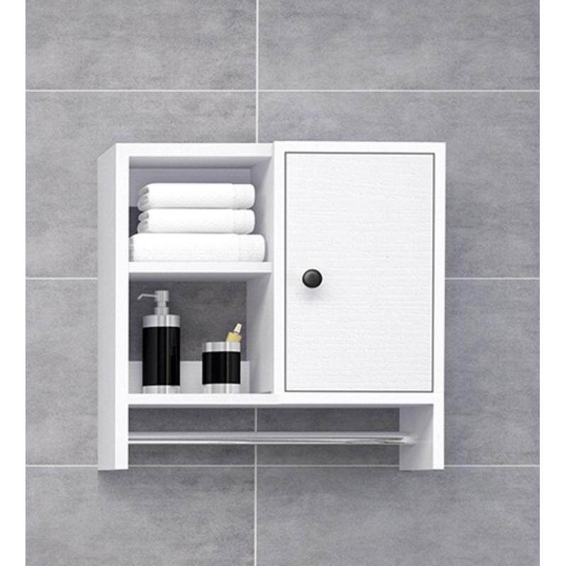 现代简约防水吊柜卫生间浴室柜小侧壁挂柜墙式柜实木边挂储物柜