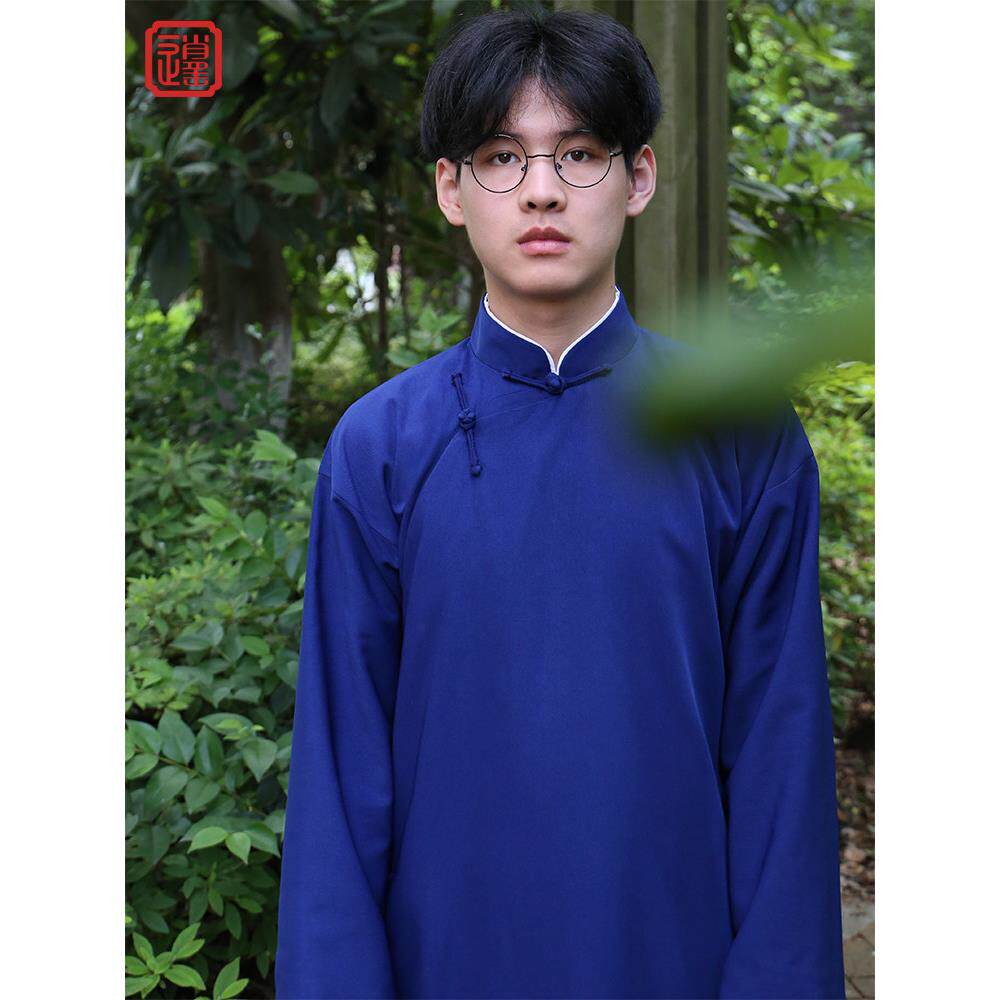 中华民国斜襟板扣礼服，中国风唐服，马褂，相声服，朗诵服，中国
