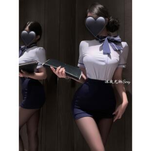 情趣制服OL女秘书cosplay角色扮演办公室老师空姐包臀短裙可外穿