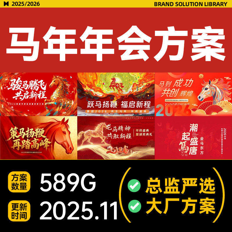 2026马年企业年会活动策划主持词发言稿会议音乐推广执行原案PP