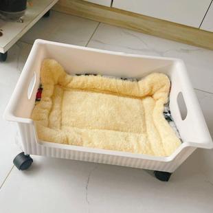 通用小中大型犬宠物窝猫窝冬季 简易狗窝带滑轮四季 保暖狗狗用品床