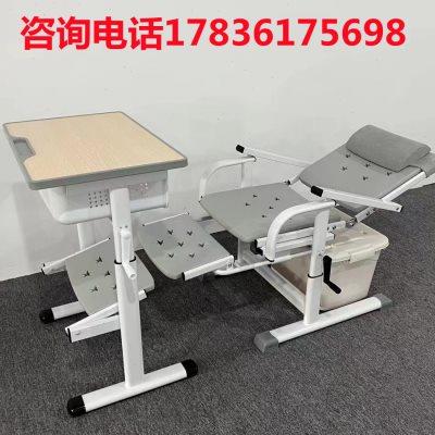 中小学生午休课桌椅可折叠可平躺儿童学习桌椅午睡床厂家直销q.