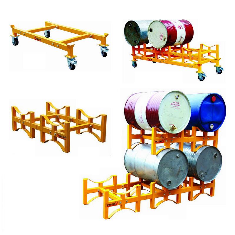 移油桶支动架车 三油桶存式放支架台 油桶旋转平清TY-100移洗机