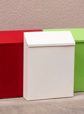 美式带锁邮箱创意复古铁皮信箱壁挂式家居装饰挂件跨境厂家