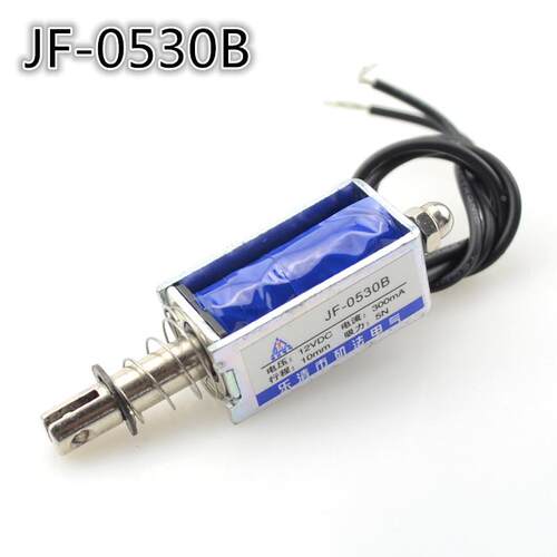 贯穿推拉式电磁铁JF-0530B DC6V12V24V 直流电磁铁框架式 吸力5N