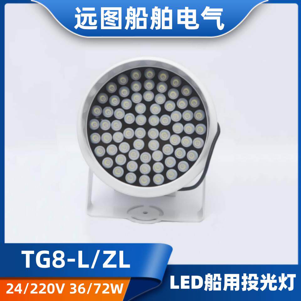 船用LED不锈钢远程强光照明投光灯TG8-L/ZL射灯12V24V220V探照灯
