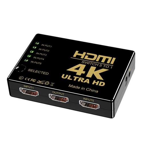 hdmi切换器电脑监控DVD机顶盒ps4五进一出高清转换器分配器5进1出