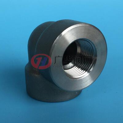 钢制内螺纹弯头耐压加厚内丝弯通接头2000LB不锈钢L型高压SCH40