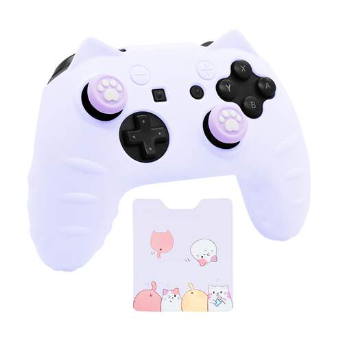 Switch pro手柄保护套猫耳软壳送贴纸游戏配件NsPro硅胶套摇杆帽