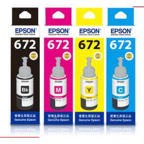 原装爱普生672 墨水L130L310L365L383 L1300 原装墨水 70ML/色