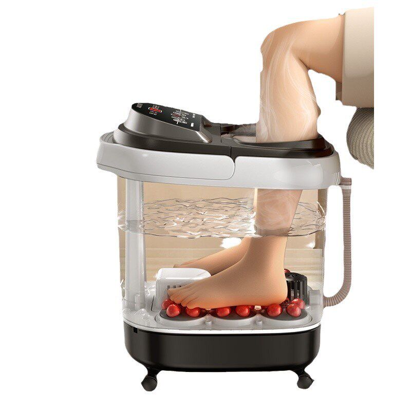 速发电动足浴盆加动按摩电热洗脚盆家用全自动恒温泡脚桶高深