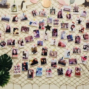 速发照片墙麻绳网格挂环背面墙壁饰幼儿园饰境创意布置墙景装饰品