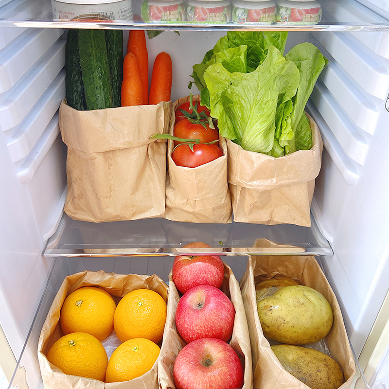 速发级冰箱收纳袋 防水纸袋子果蔬纸袋纸质加厚纳面收桌防油
