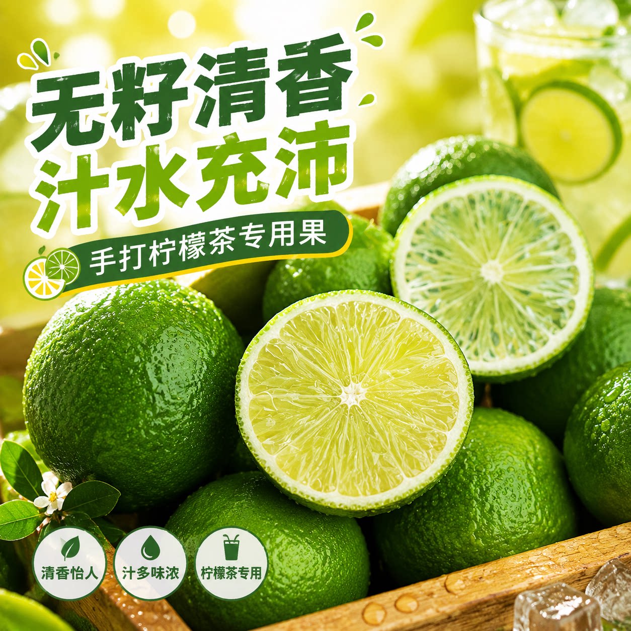 无籽香水柠檬手打柠檬奶茶店专用